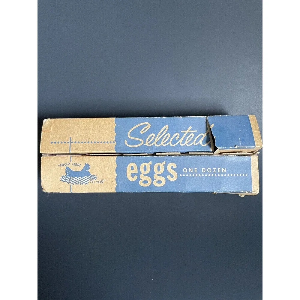 Vintage Paperboard Egg Carton‎ Pulp O Pep Feeds Advertisement Selected 1 Dozen